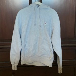 Light grey reverse weave Champion hoodie